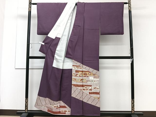 平和屋着物■豪華色留袖 駒刺繍 吉祥花文 金彩 正絹 逸品 CABC5888xi