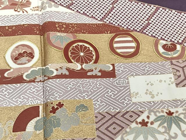 平和屋着物■豪華色留袖 駒刺繍 吉祥花文 金彩 正絹 逸品 CABC5888xi