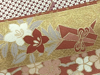平和屋着物■豪華色留袖 駒刺繍 吉祥花文 金彩 正絹 逸品 CABC5888xi