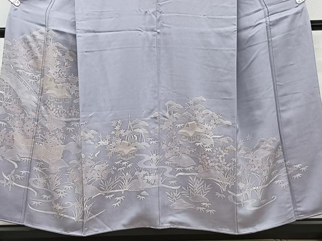 平和屋着物■訪問着　風景文　金彩　正絹　逸品　CABC5896xi