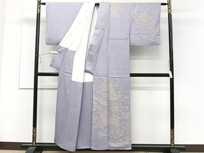 平和屋着物■訪問着　風景文　金彩　正絹　逸品　CABC5896xi