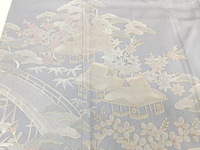 平和屋着物■訪問着　風景文　金彩　正絹　逸品　CABC5896xi