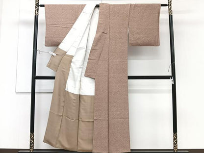 平和屋着物■上質な小紋 幾何学文 正絹 逸品 CABC5905xi