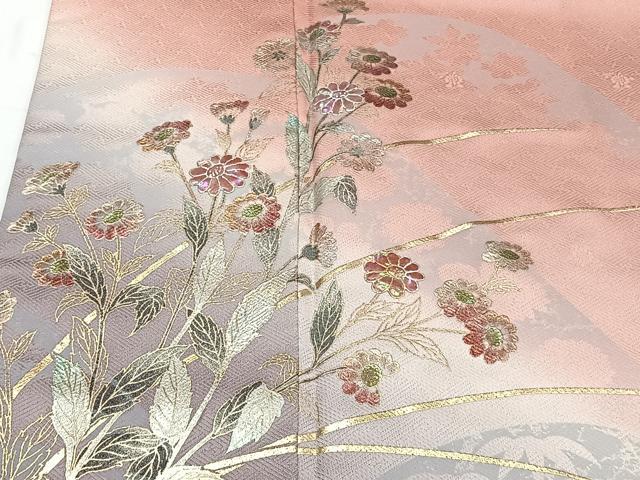 平和屋着物■訪問着　螺鈿　草花文　暈し染め　金銀彩　正絹　逸品　CABC5909xi