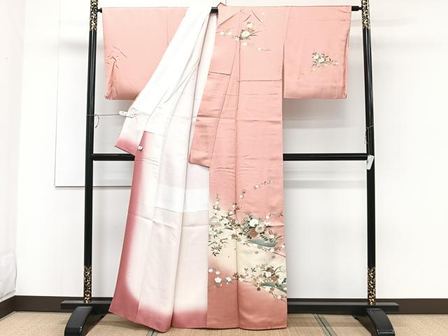 平和屋着物■訪問着 駒刺繍 雪輪花文 暈し染め 金彩 鈴乃屋扱い 正絹 逸品 CABC5913xi