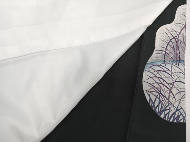 平和屋着物■豪華黒留袖 花鳥文 暈し染め 金彩 正絹 逸品 CABC5935xi