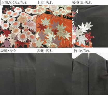平和屋着物■豪華黒留袖　駒刺繍　渡橋花文　金彩　正絹　逸品　CABC5968xi