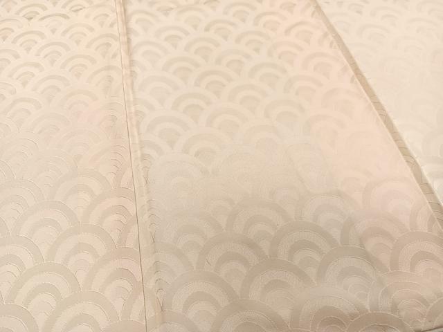 平和屋着物■上質な色無地 青海波地紋 雄黄色 正絹 逸品 CABC5973xi