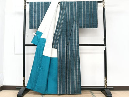 平和屋着物■上質な紬　間道　正絹　逸品　CABC5985xi