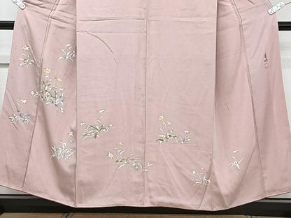 平和屋着物■訪問着 作家物 草花文 正絹 逸品 CABC5991xi