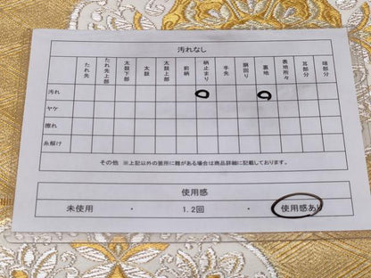 平和屋着物◎六通柄袋帯　正倉院菱花文　金銀糸　正絹　逸品　CABC6007vf
