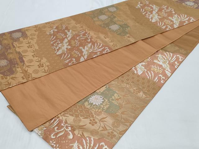 平和屋着物◎六通柄袋帯 歌仙 金銀糸 正絹 逸品 CABC6048vf