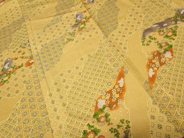 平和屋着物■上質な小紋 道長吉祥草花文 暈し染め 正絹 逸品 CABC6069ev