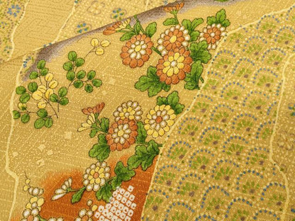 平和屋着物■上質な小紋 道長吉祥草花文 暈し染め 正絹 逸品 CABC6069ev