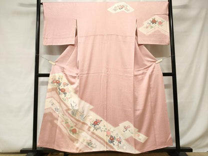 平和屋着物■訪問着 絞り 道長枝花文 金彩 正絹 逸品 CABC6080ev