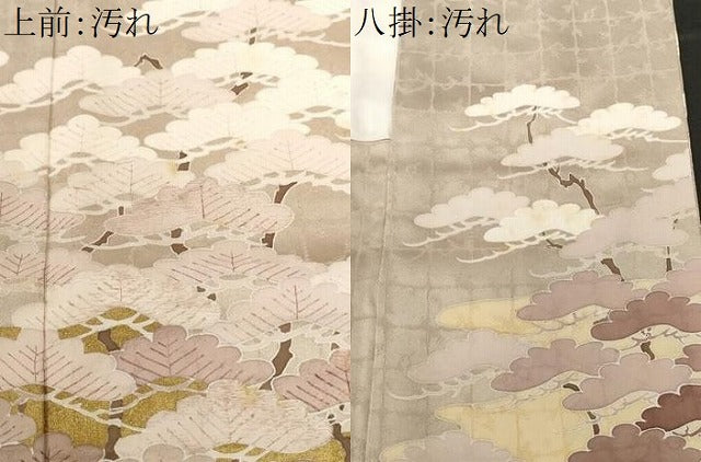 平和屋着物■豪華色留袖 刺繍 枝松文 金彩 正絹 逸品 CABC6102ev