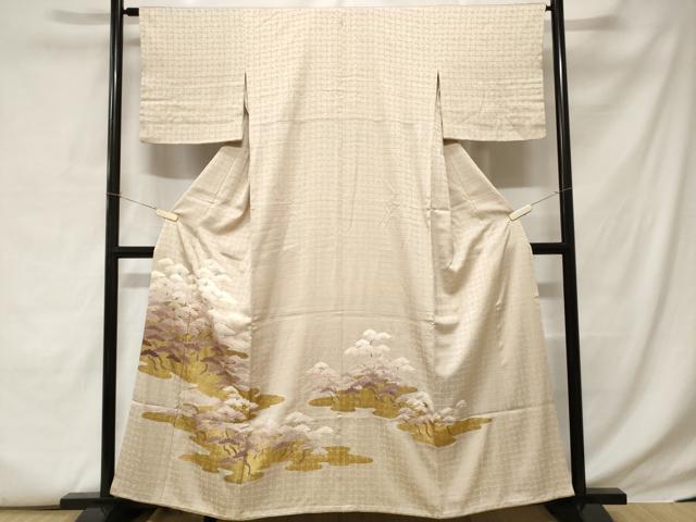 平和屋着物■豪華色留袖 刺繍 枝松文 金彩 正絹 逸品 CABC6102ev