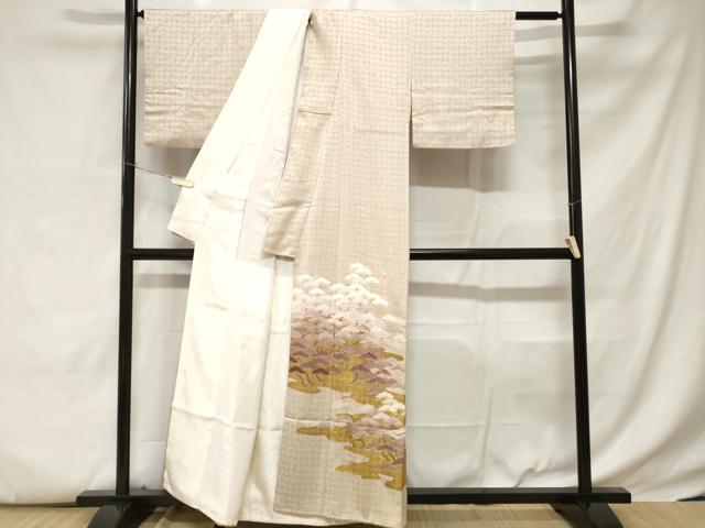 平和屋着物■豪華色留袖 刺繍 枝松文 金彩 正絹 逸品 CABC6102ev