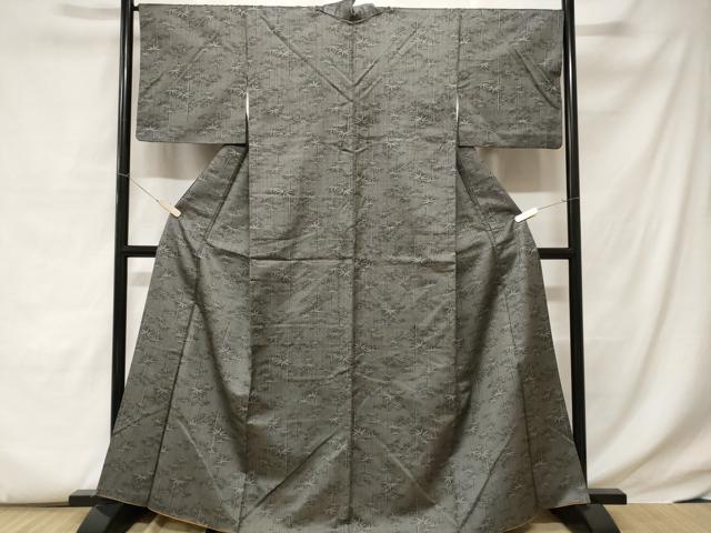 平和屋着物■上質な紬 笹竹文 正絹 逸品 CABC6105ev