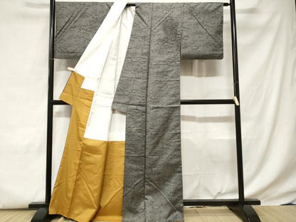 平和屋着物■上質な紬 笹竹文 正絹 逸品 CABC6105ev