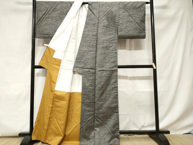 平和屋着物■上質な紬 笹竹文 正絹 逸品 CABC6105ev