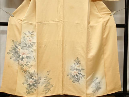 平和屋着物■訪問着 手描き 枝花文 暈し染め 正絹 逸品 CABC6114ev