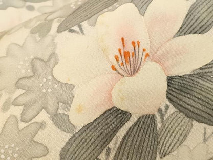 平和屋着物■訪問着 手描き 枝花文 暈し染め 正絹 逸品 CABC6114ev