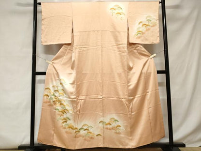 平和屋着物■訪問着 枝松文 暈し染め 金彩 正絹 逸品 未使用 CABC6122ev