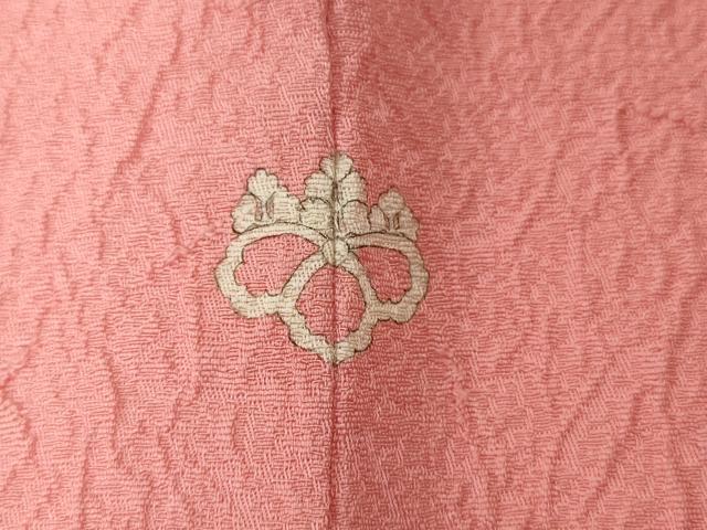 平和屋着物■中国三大刺繍 スワトウ刺繍 訪問着 色無地 雪輪重ね花地紋 紅梅色 正絹 逸品 CABC6125ev
