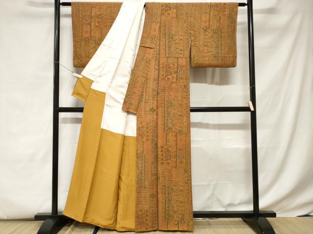平和屋着物■上質な小紋 人物 動物花文 正絹 逸品 CABC6138ev