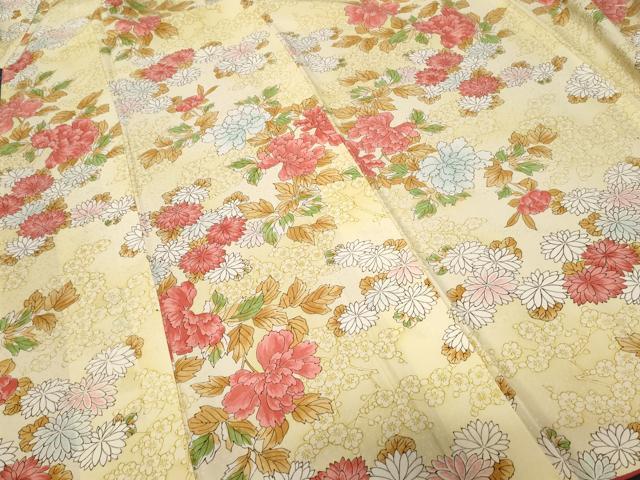 平和屋着物■上質な小紋 草花文 暈し染め 正絹 逸品 CABC6147ev