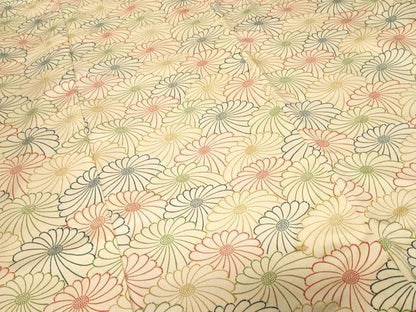 平和屋着物■上質な小紋　菊文　正絹　逸品　CABC6153ev