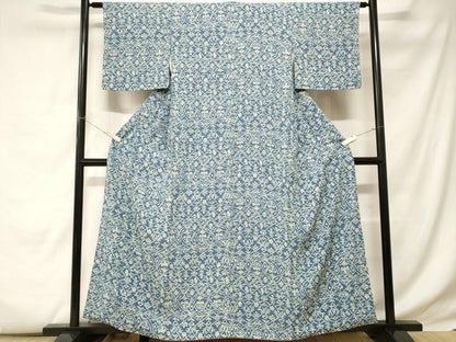 平和屋着物■上質な小紋 切嵌草花文 正絹 逸品 CABC6154ev