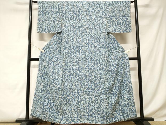 平和屋着物■上質な小紋 切嵌草花文 正絹 逸品 CABC6154ev