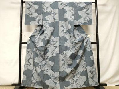 平和屋着物■上質な紬 更紗花唐草文 正絹 逸品 未使用 CABC6157ev