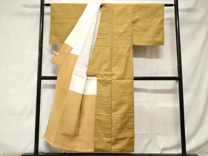 平和屋着物■上質な紬 遠山文 正絹 逸品 未使用 CABC6162ev