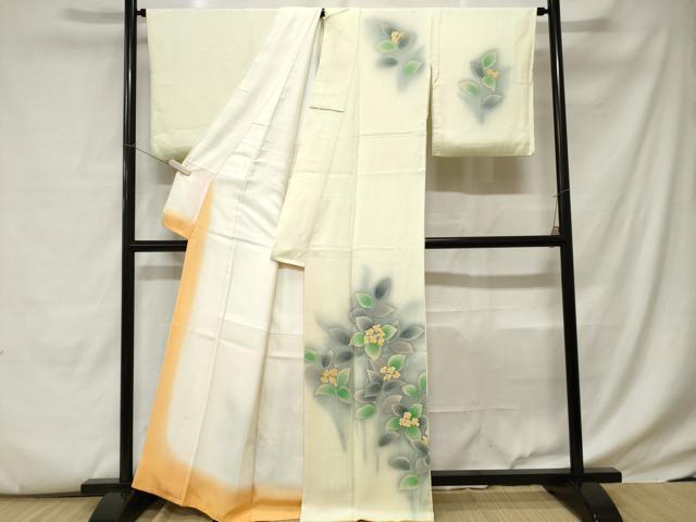 平和屋着物■訪問着 枝花文 暈し染め 正絹 逸品 CABC6164ev