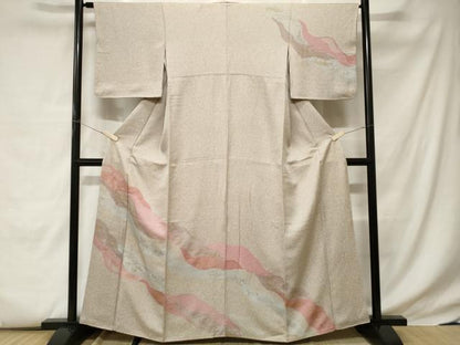 平和屋着物■訪問着 芝草舞蝶文 金彩 やまと誂製 正絹 逸品 CABC6165ev