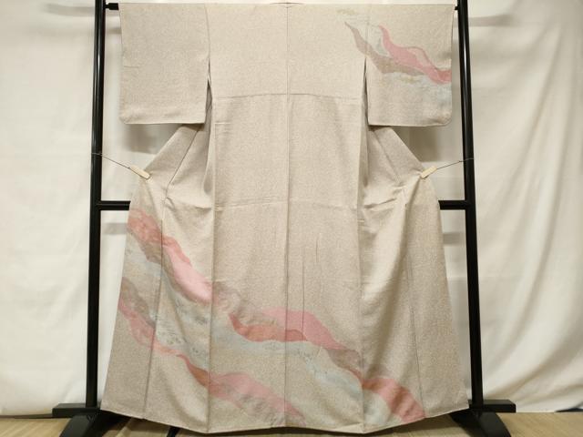 平和屋着物■訪問着 芝草舞蝶文 金彩 やまと誂製 正絹 逸品 CABC6165ev