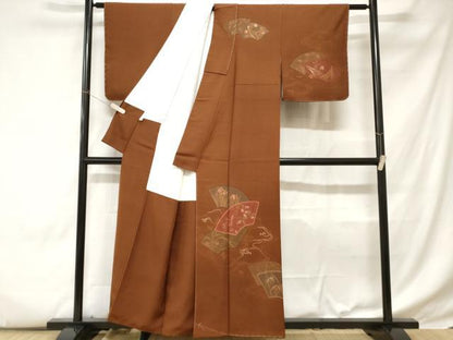 平和屋着物■訪問着 刺繍 地紙重ね笹竹枝梅文 正絹 逸品 未使用 CABC6169ev