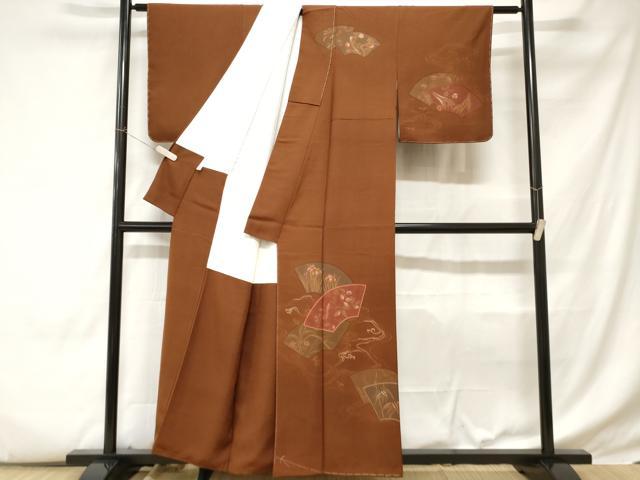 平和屋着物■訪問着 刺繍 地紙重ね笹竹枝梅文 正絹 逸品 未使用 CABC6169ev