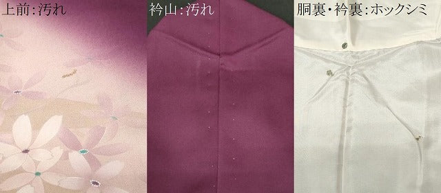 平和屋着物■訪問着 流水枝花文 暈し染め 正絹 逸品 CABC6171ev