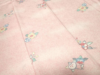 平和屋着物■上質な小紋 舞花文 暈し染め 正絹 逸品 CABC6176ev