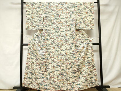 平和屋着物■上質な小紋 飛鳥芝草文 正絹 逸品 CABC6212ev