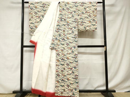 平和屋着物■上質な小紋 飛鳥芝草文 正絹 逸品 CABC6212ev