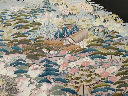 平和屋着物■豪華黒留袖　作家物　風景文　正絹　逸品　CABC6218ev