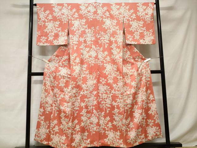 平和屋着物■上質な小紋 枝花文 正絹 逸品 CABC6239ev