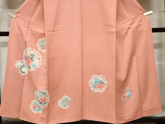 平和屋着物■訪問着 絵皿花唐草文 正絹 逸品 CABC6273ev