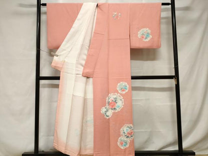 平和屋着物■訪問着 絵皿花唐草文 正絹 逸品 CABC6273ev