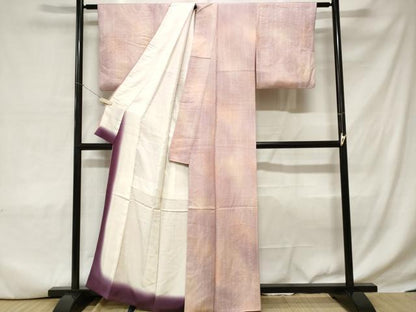 平和屋着物■上質な小紋 枝花文 暈し染め 正絹 逸品 CABC6298ev
